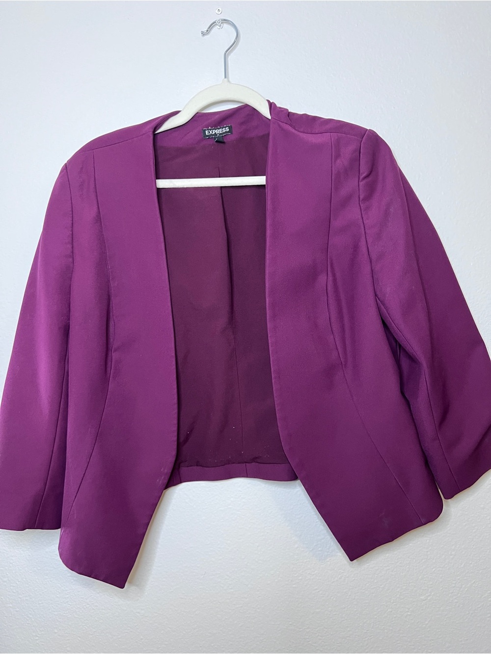 Express Women's Open-Front Magenta Blazer